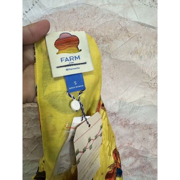 Anthropologie  Farm Rio Printed V-Neck Ruffle-Hem Dress - Picture 7 of 7